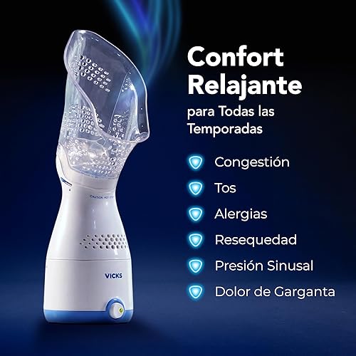 Miniatura 4 de Vicks - Inhalador personal de vapor sinusal con máscara facial suave humidificador facial con ayuda para aliviar el vapor específico con problemas