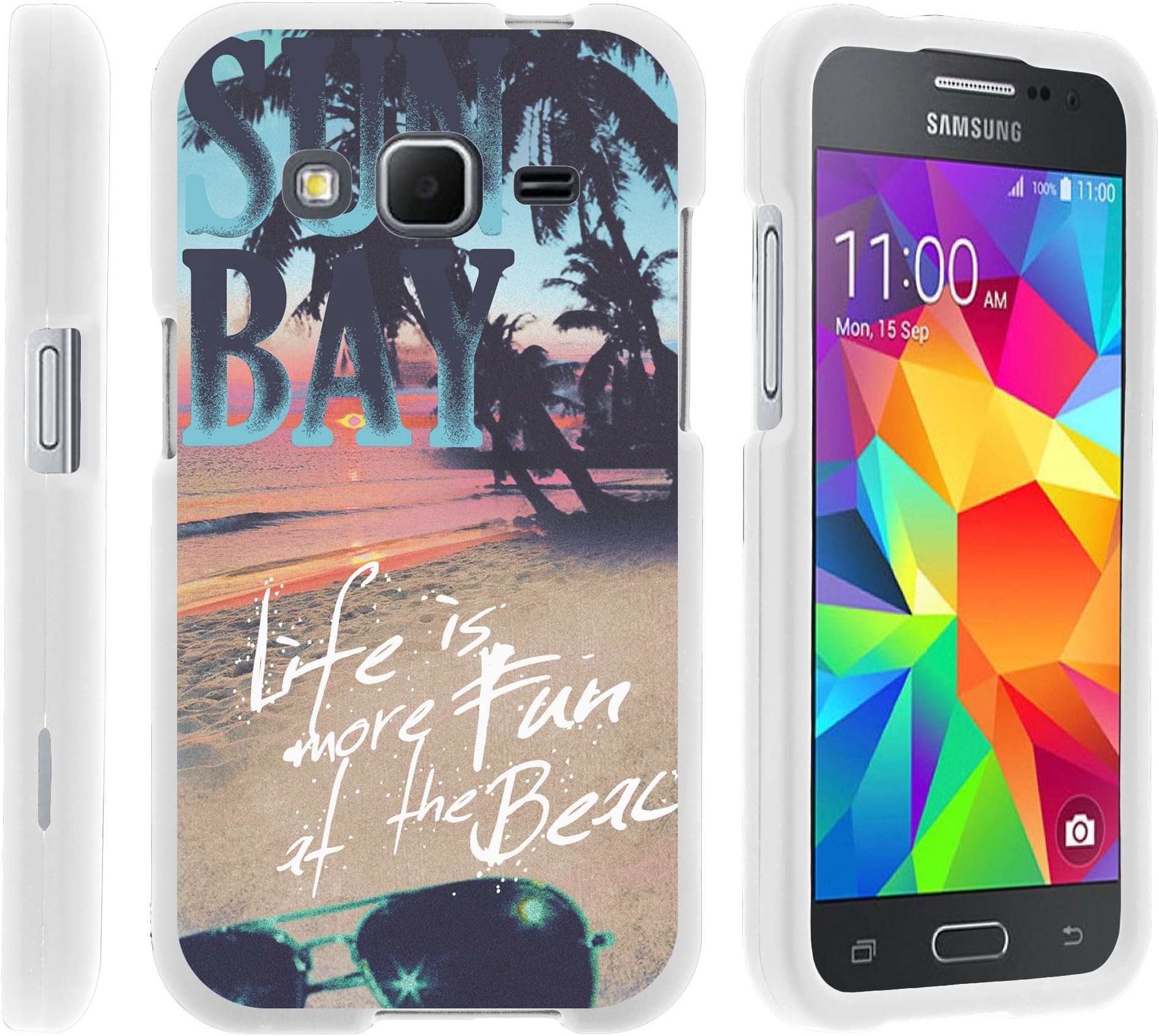 Samsung Core Prime Case, Cell Phone Case Hard Cover with Cute Design Patterns for Samsung Galaxy Core Prime G360 (Boost Mobile) from MINITURTLE - Life at The Beach