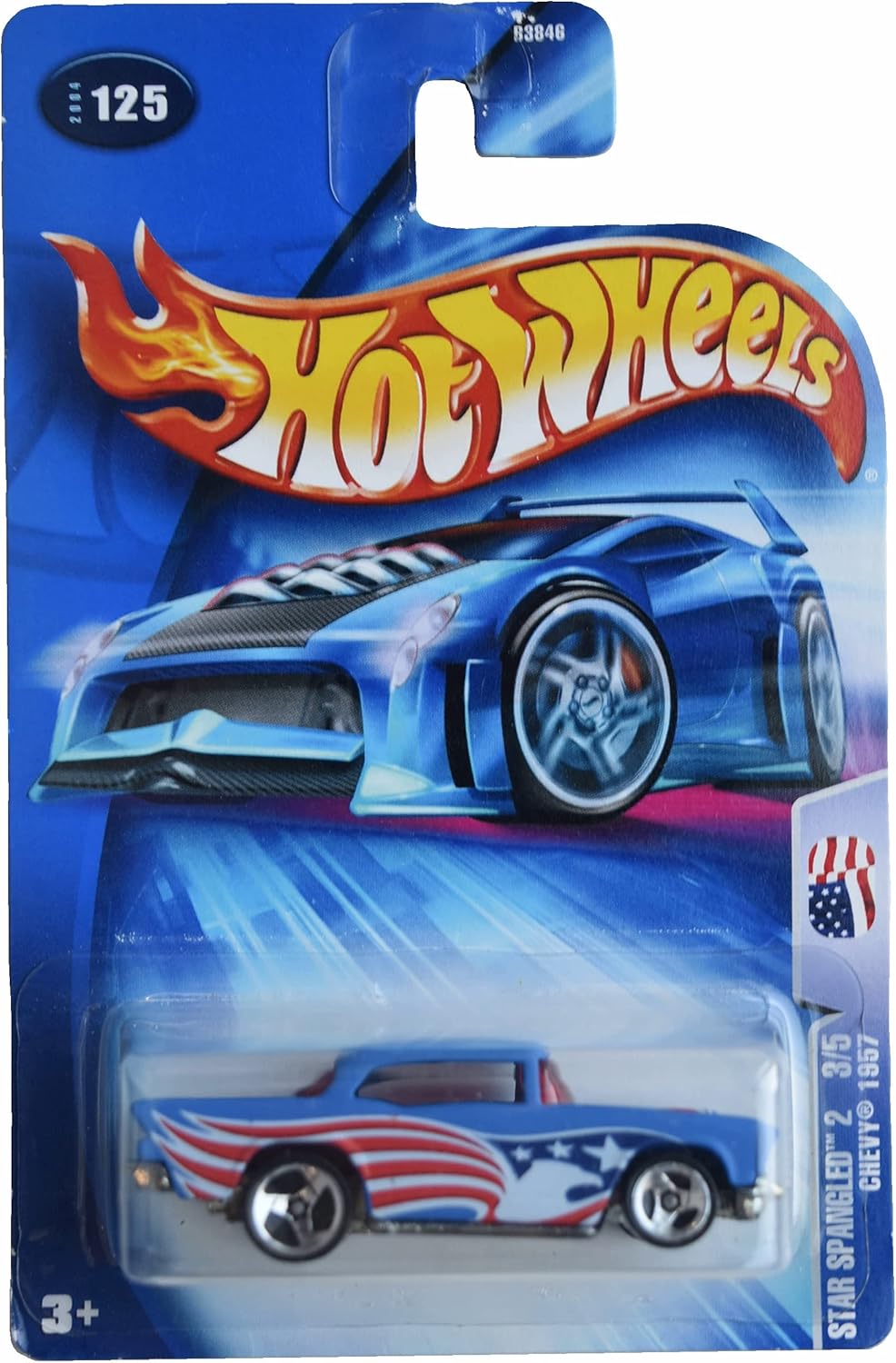 Hot Wheels Chevy 1957, Star Spangled 2 3/5 [Blue] 125