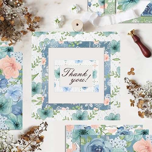 Miniatura 3 de Papel de álbum de recortes de doble cara de 12 x 12 pulgadas, papel de suministros de recortes de flores, papel de manualidades de decoupage, diario