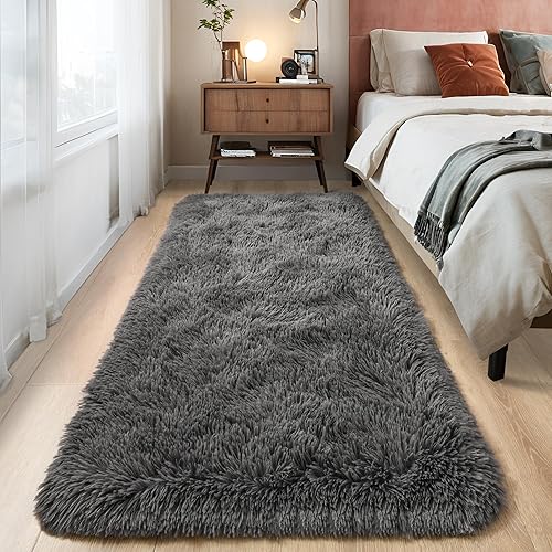 Miniatura 226 de Tepook - Alfombra súper suave y peluda para dormitorio, alfombras modernas peludas para niños para sala de estar, alfombra de felpa