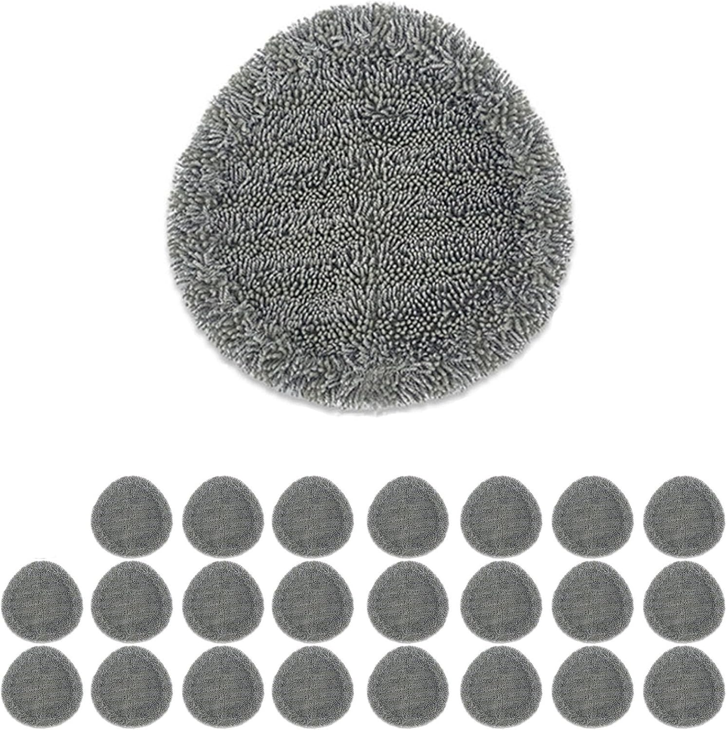 Replacement Parts - Replenishment Kit Compatible with Narwal T10 J1 J2 Robtic Vacuum Cleaner Robot, 24 Full Grey Microfiber Mop Pads