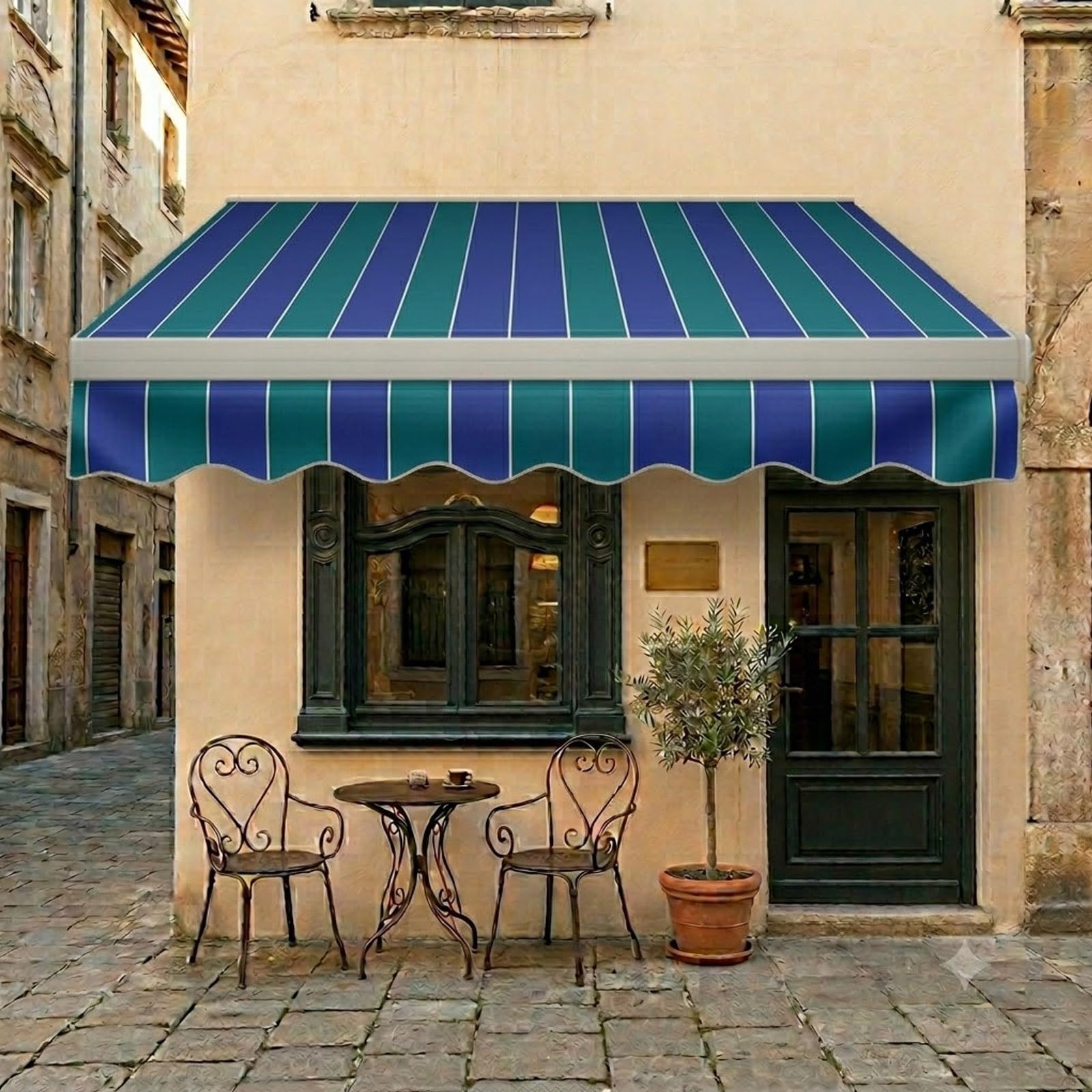 Yidlkecqey Retractable awnings for patio waterproof, patio awnings for outside retractable, window awnings exterior，porch covers for shade and rain waterproof,for courtyards(Type G,6.5x6ft)