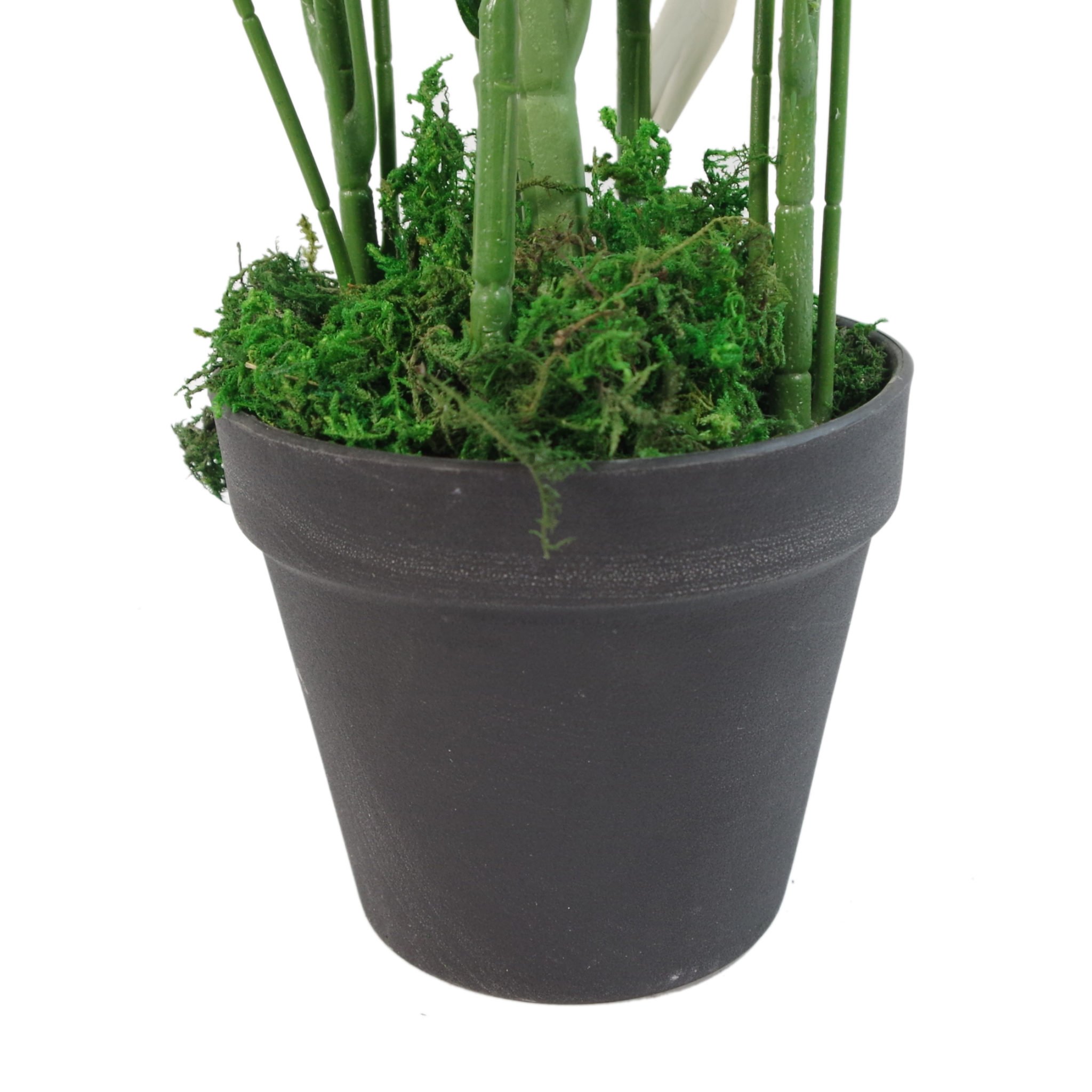 Leaf Design UK Realistic Artificial Foliage Plant with Pot, Bamboo Gold Planter, 65cm - Image 4