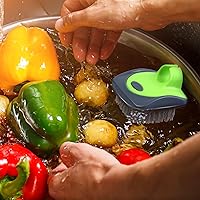 Vista 4 de Aodaer Cepillo para Verduras, Cepillo de Patatas, Cepillo de Silicona con Lado Duro y Suave, Herramientas de Limpieza para Frutas y Verduras