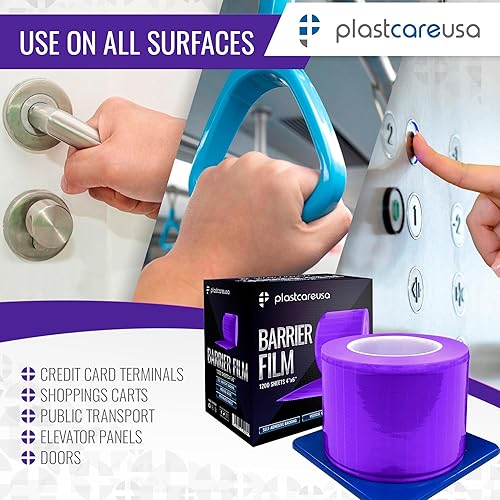 Miniatura 6 de Rollo de película de barrera morada de 4 x 6 pulgadas  6.5 nm de grosor, superficie de grado médico, película protectora de barrera dental para