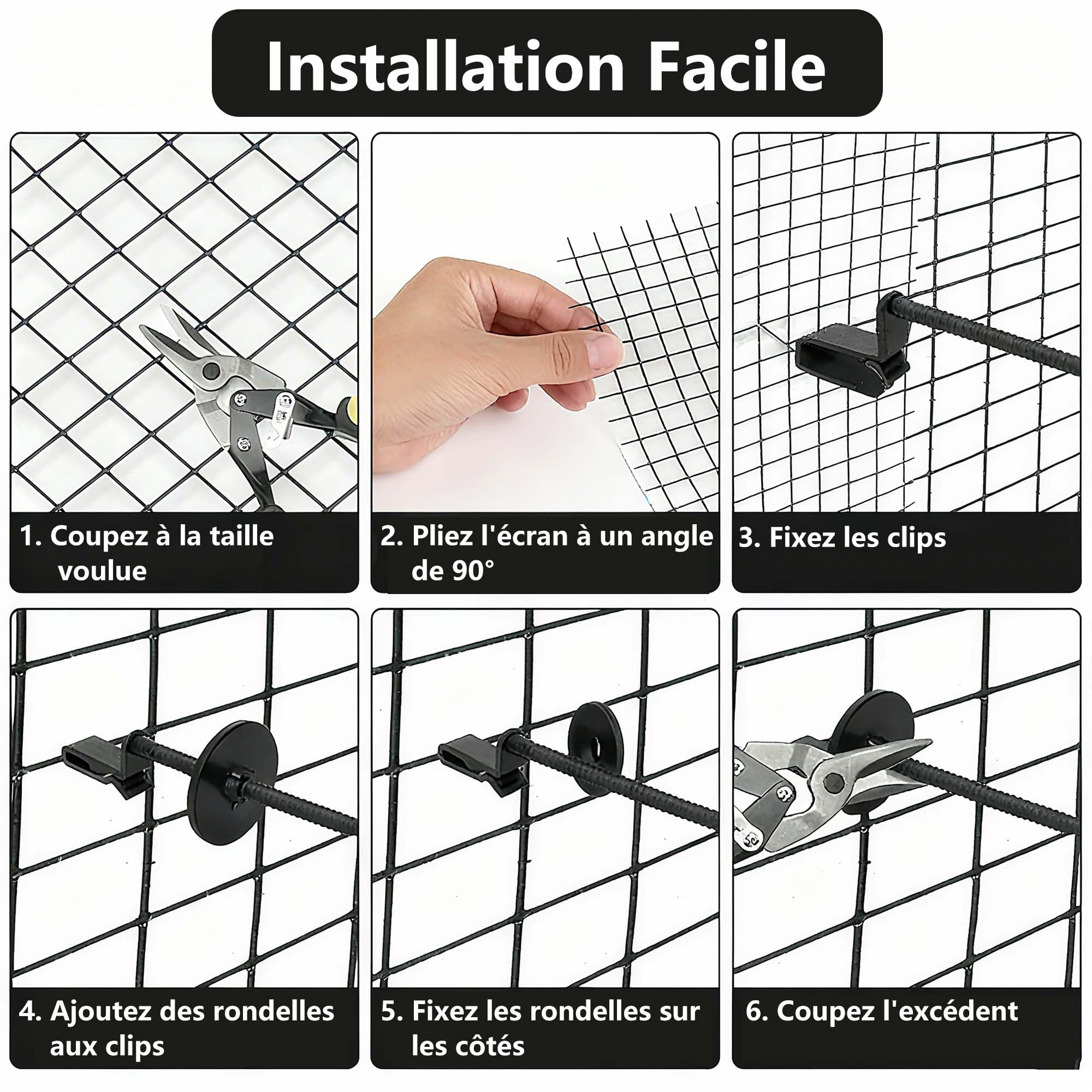 Protección contra pájaros para paneles solares, red de PVC de 20 cm × 30 m, alambre de 1 mm de diámetro, con kit de fijación y herramientas