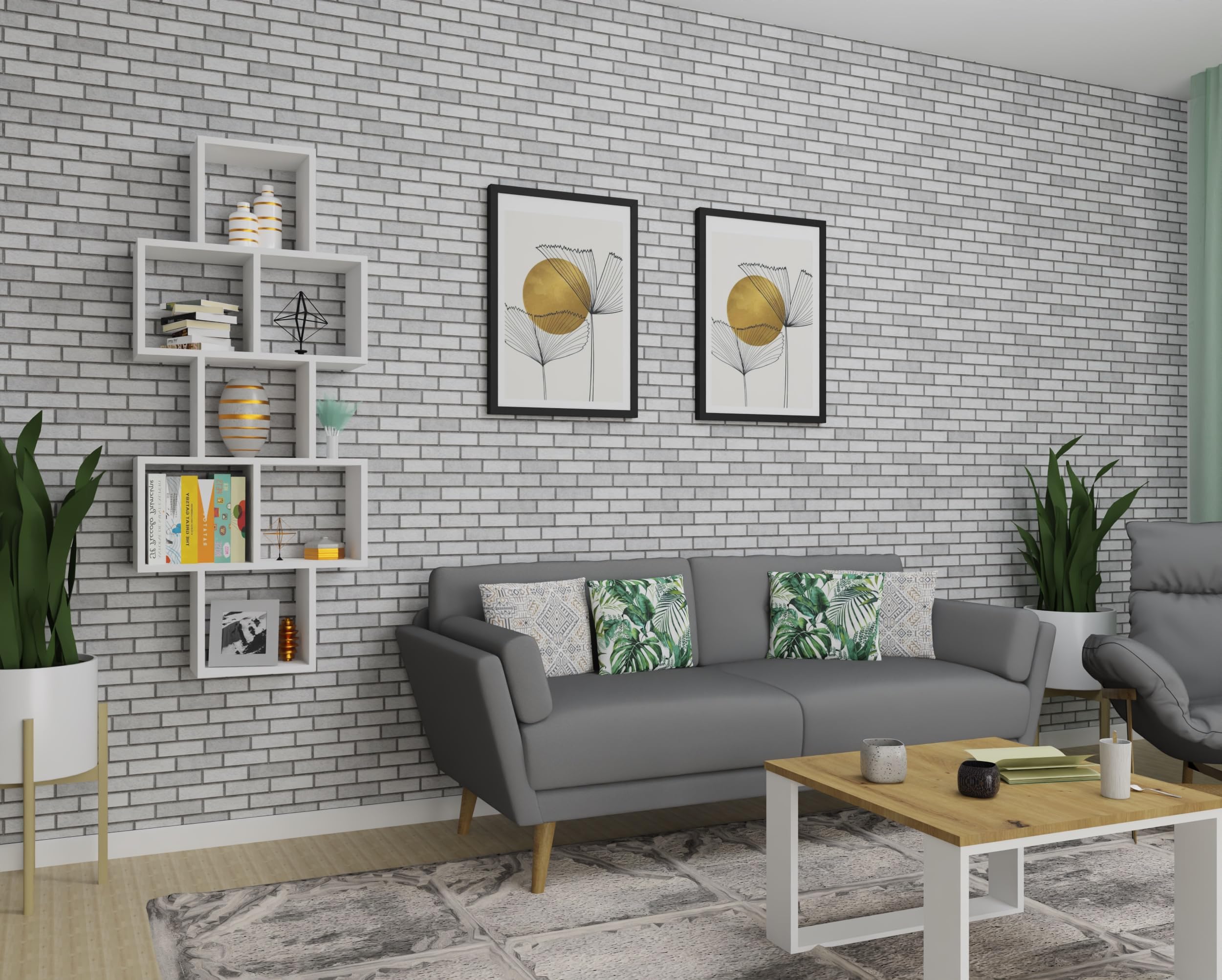 MARAND Bücherregal Wand Hängend, Regale für Wände, Wand Regal für Kinderzimmer, Bücherregal Weiß