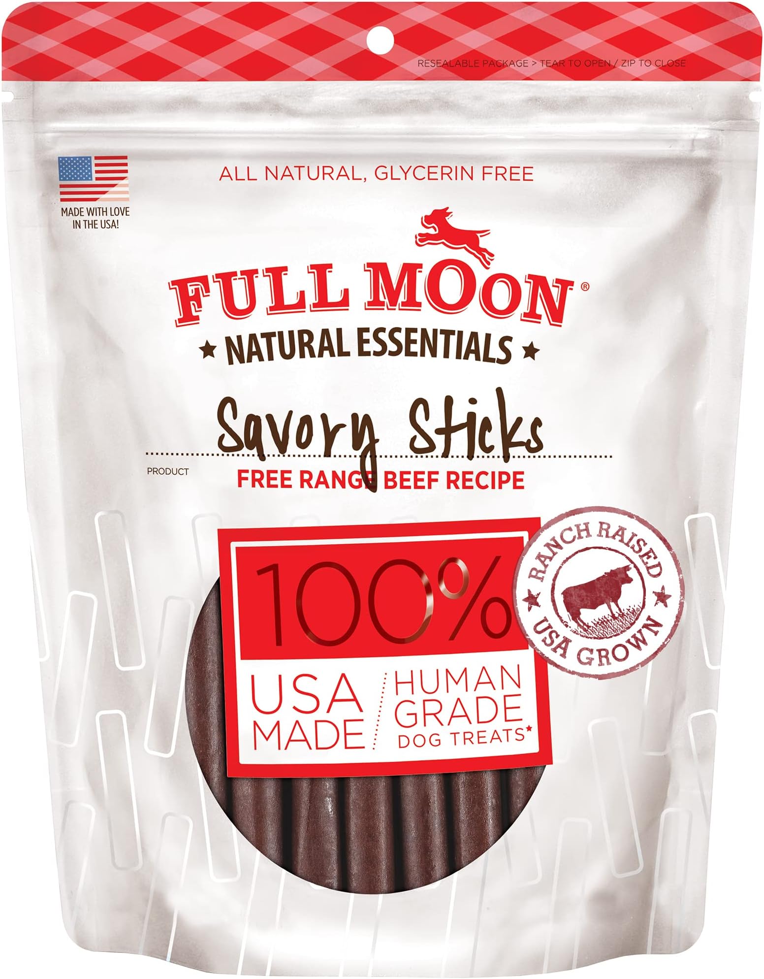 All Natural Human Grade Dog Treats, Essential Beef Savory Sticks, 22 Ounce, 1.375 Pound (Pack of 1)