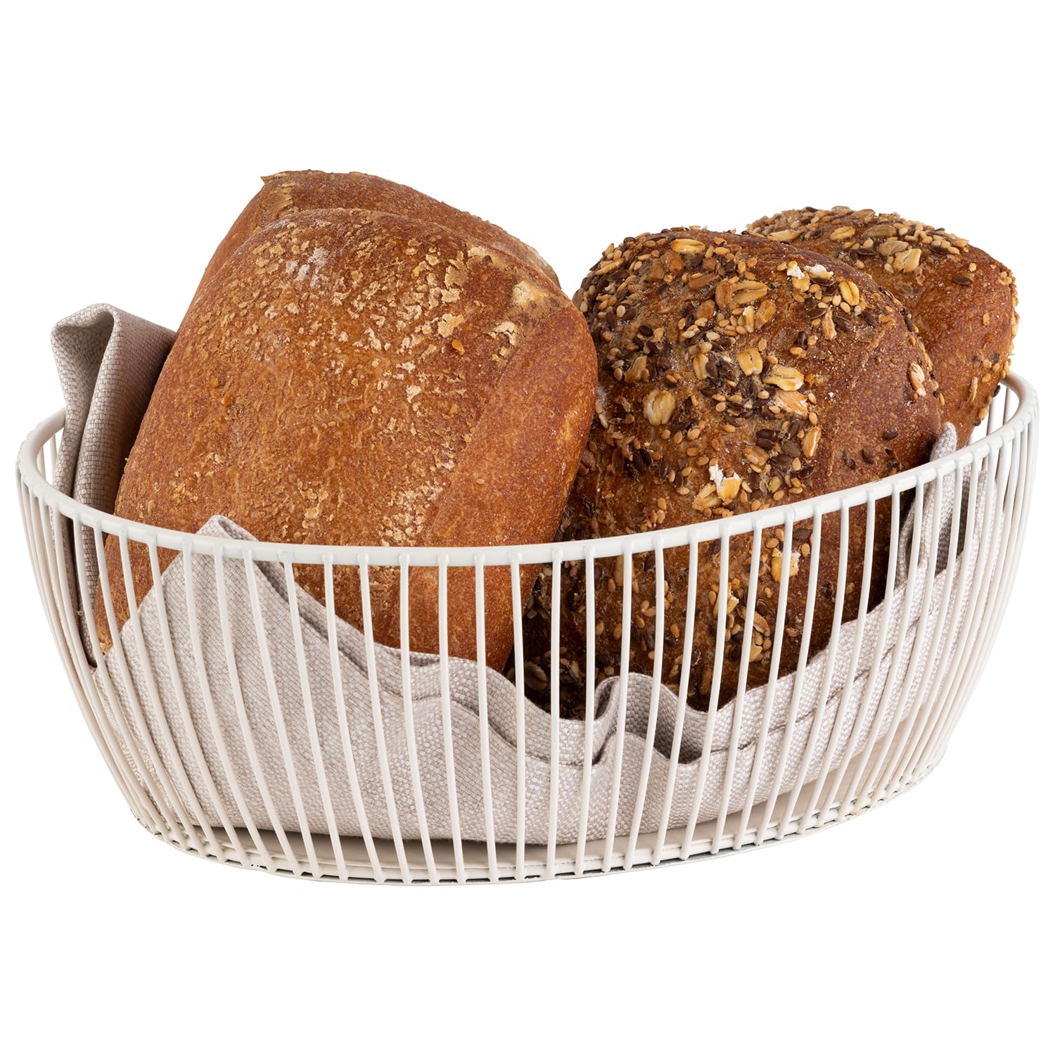 APS Savart 30428 Basket 24 x 19 cm Height 8 cm Whisper White, White (Whisper White), 24 x 19 x 8 cm - Image 2