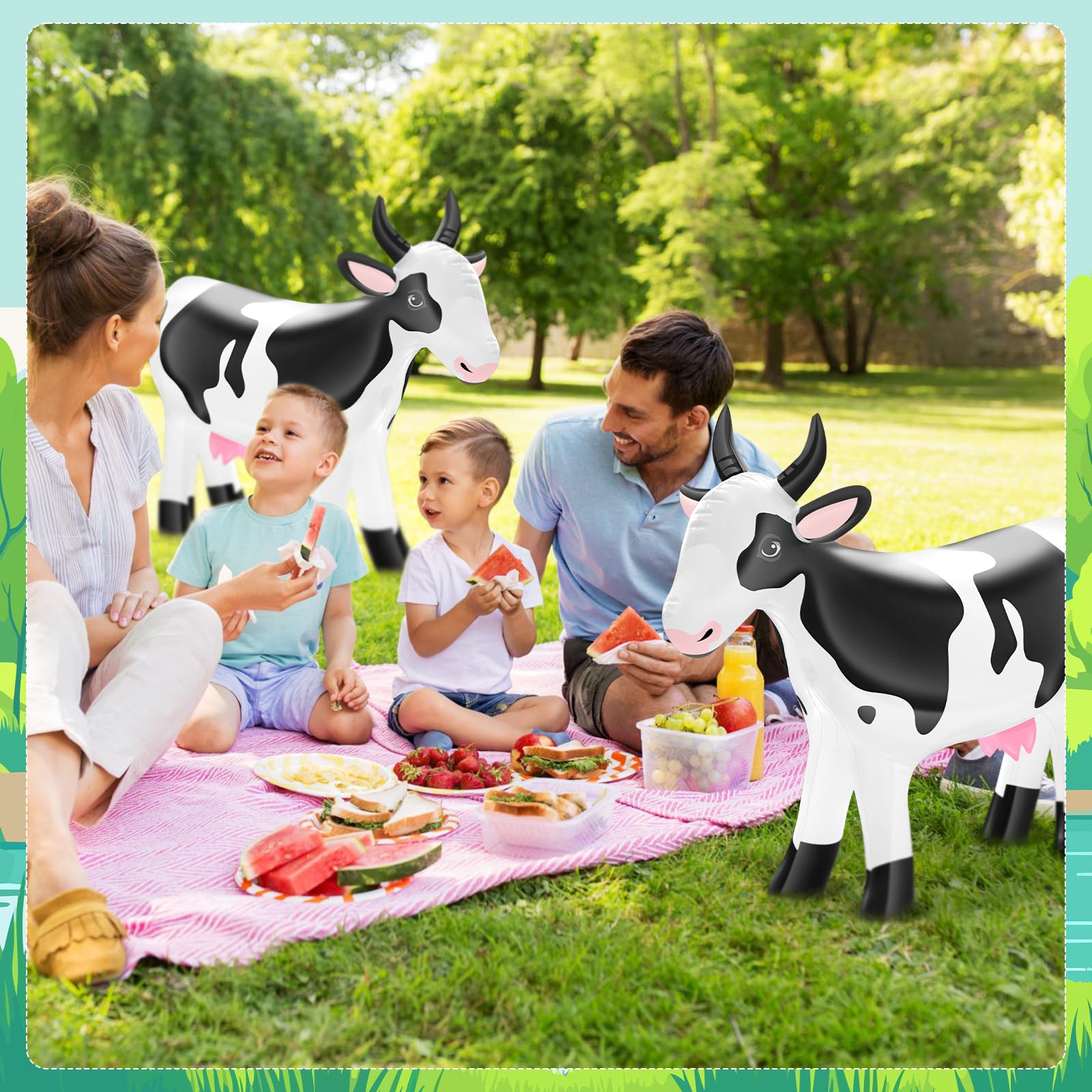 6 Pcs Inflatable Cow Fun Blow up Animals with Pump Farm Party Decorations  Inflatable Farm Animals for Birthday Party Farm Lawn Supplies(37 inch) :  Amazon.sg: Toys