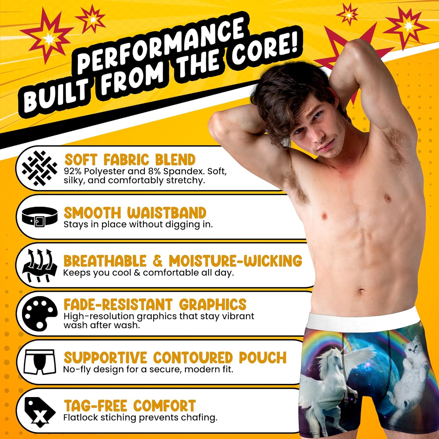 Random Stock Apparel Funny Men’s Boxers – Stretchy, Tag-Free, Breathable Underwear, Gag Gifts for Men - Image 4