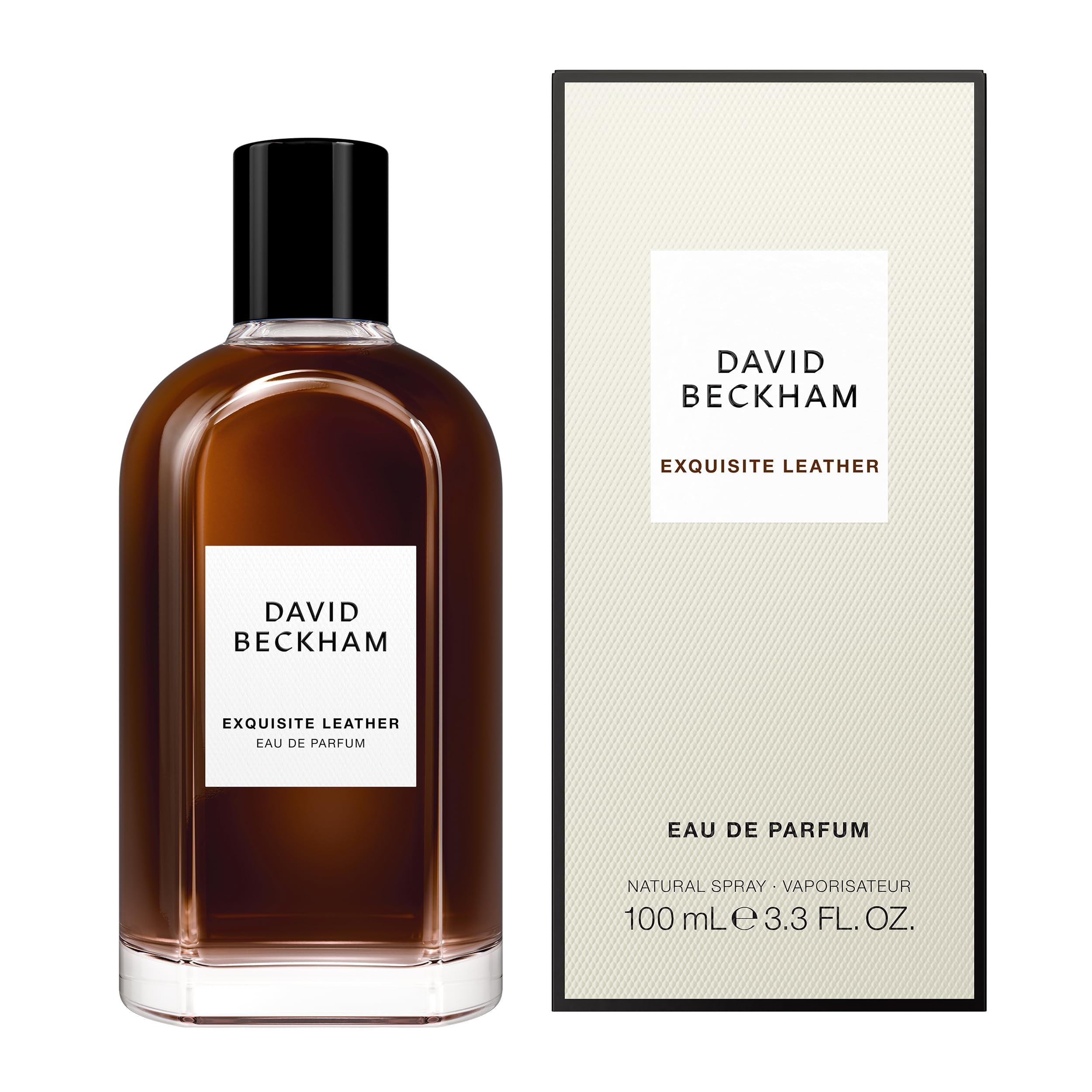 David Beckham Collection Exquis Leather Eau de parfum pour homme avec accord fumé et cuir - Parfum pour homme - 100 ml