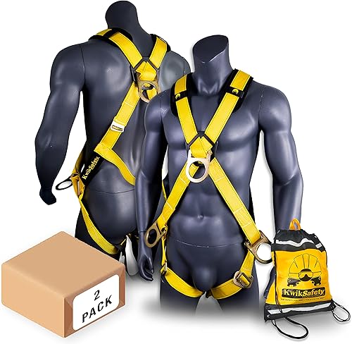 KwikSafety - Charlotte, NC - MONSOON Safety Harness 4 HEAVY DUTY D-RINGS Fall Protection Arrest ANSI Tested OSHA Compliant