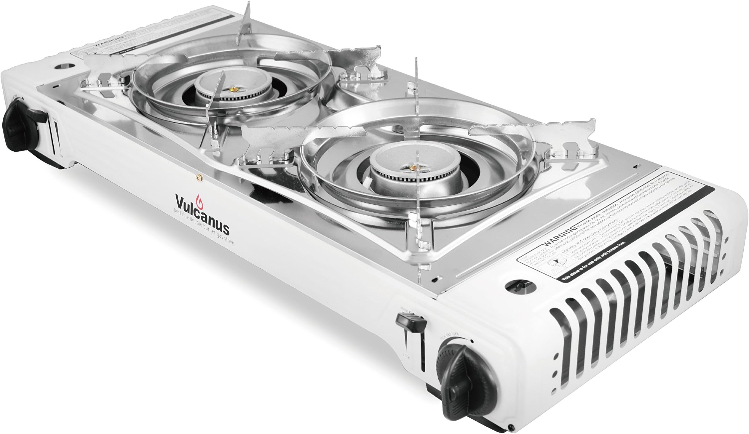 VulcanusLMSD-5800 Portable Double Burner Butane Gas Stove