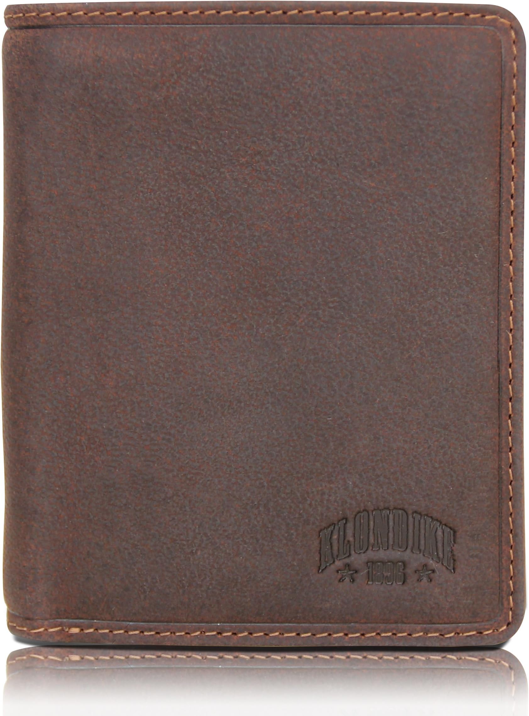 Klondike 1896 'Eric' Men's Leather Wallet Briefcase, Brown