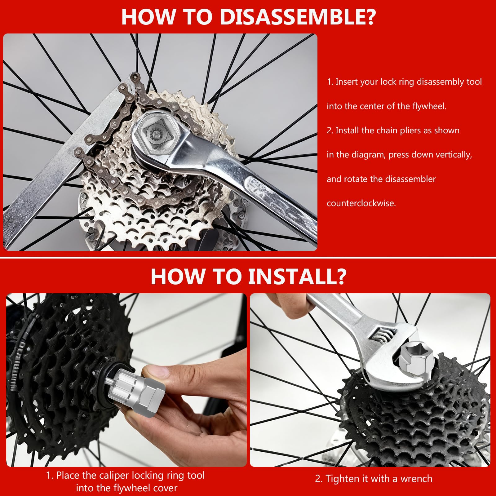3 en 1 Herramientas Bicicletas, Juego de Herramientas de Extracción de Cadena de Bicicletas, Extractor de Cassette para Bicicleta Posicionamiento Preciso para 7, 8, 9, 10 y 11 Velocidades