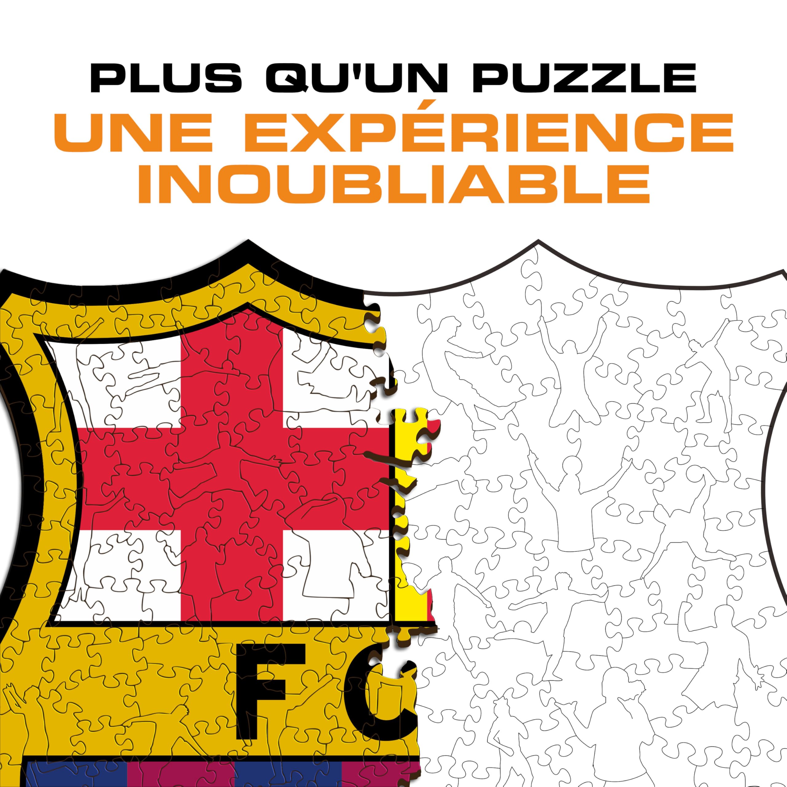 Iconic Puzzles - Barcelona, Logo, Puzzle en Bois sous Licence Officielle, 100% Durable, Cadeau pour Adultes et Enfants, Taille M, 270 pièces