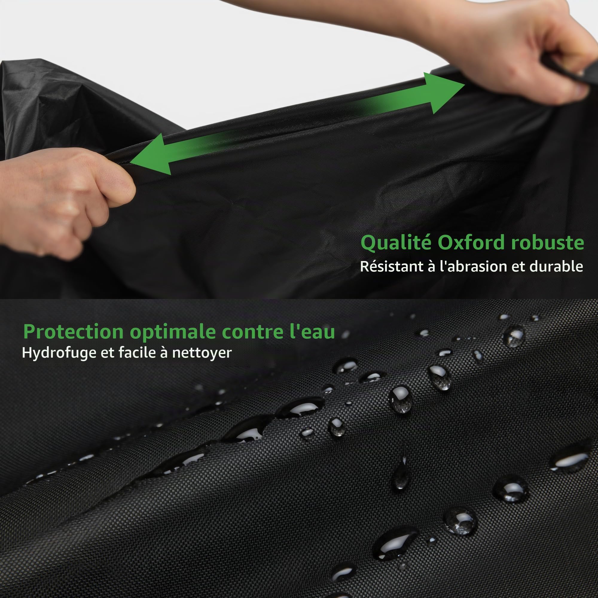 M MCombo Housse pour balancelle Hollywood 2-3 Places, imperméable et résistante aux UV pour balancelle Jardin 8003 8007, Housse de Protection déchirante 180x125x150 cm 4001 (Oxford, Noir)