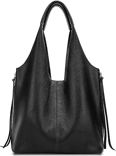 Blofinche Bolso de mano de cuero genuino para mujer, monederos para mujer, bolsos hobo bolsos hombro trabajo Satchel