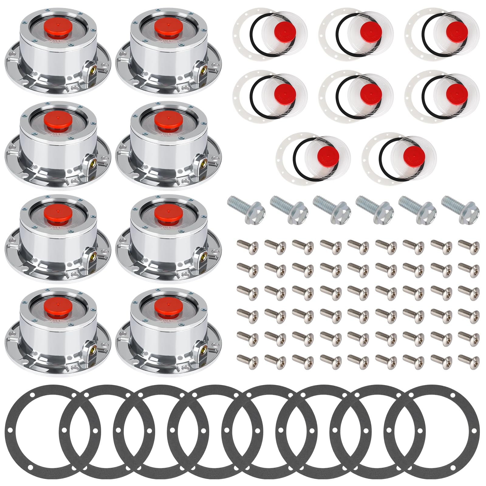 8 Pack 343-4009 Trailer Hub Caps