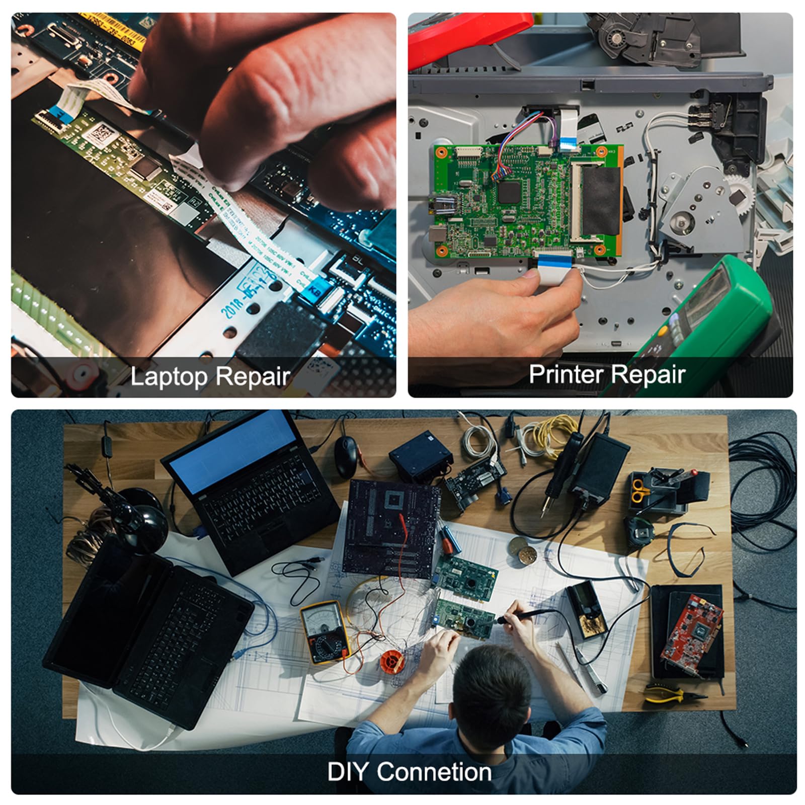 SLVC FFC Cable 10 Pin 1mm Pitch Extension Cable (A-Type) Flexible Flex FFC FPC LVDS Ribbon Cable