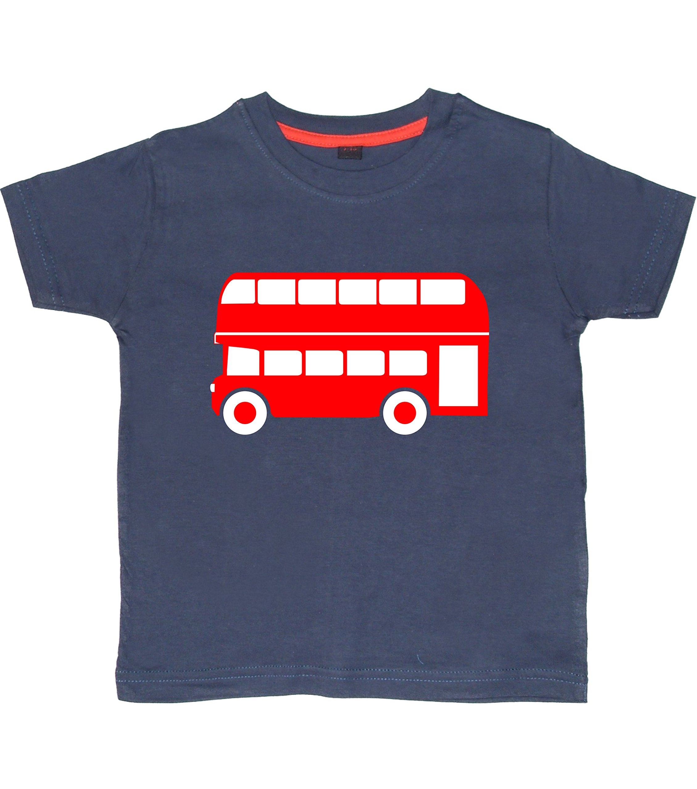 Edward Sinclair | 5-6 Years | Navy Children's T-Shirt | London Bus ONLY | with Red & White Print