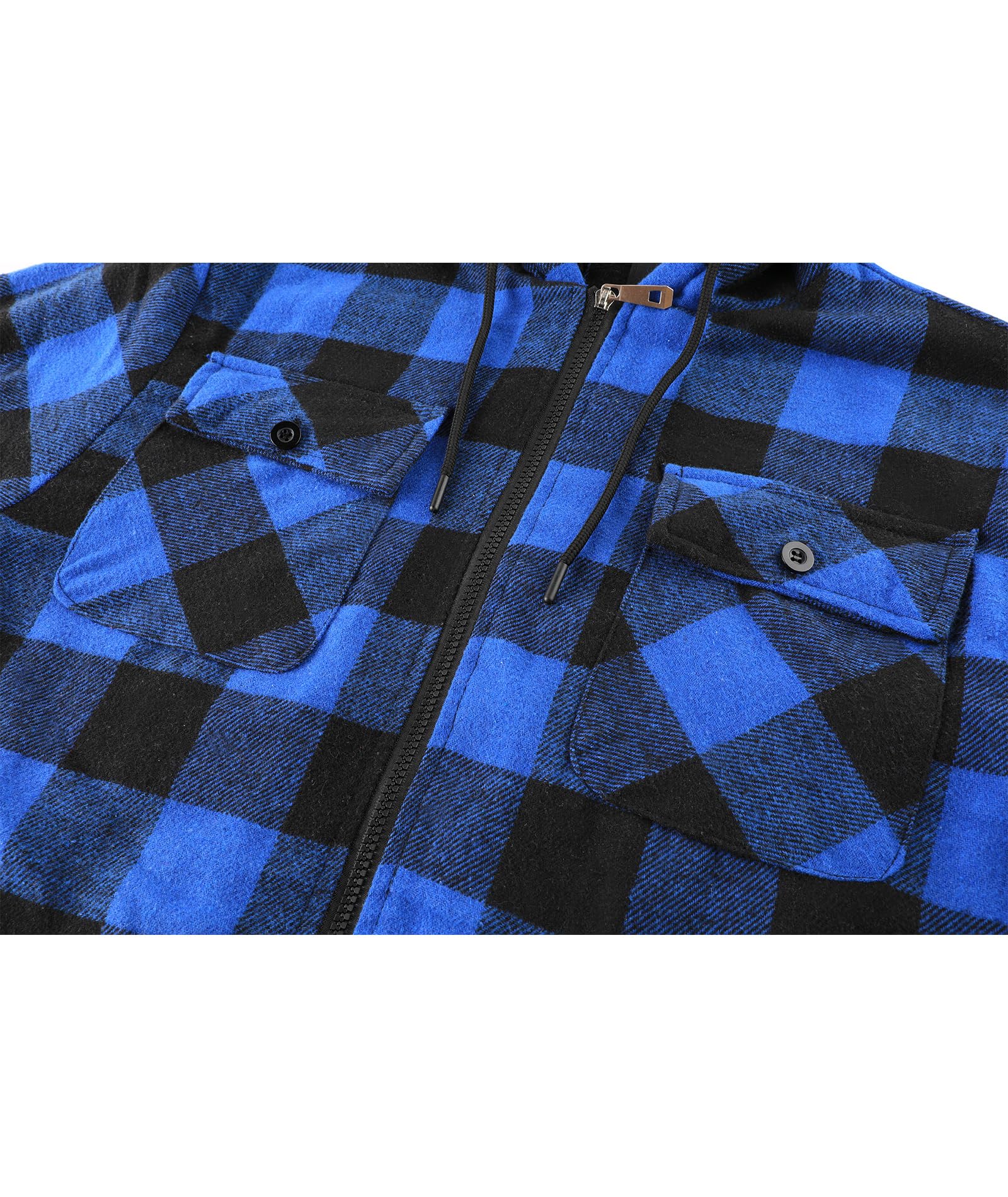 SwissWell Camicia Boscaiolo Uomo Giacca Flanella a Quadri Spessi Fodera di Peluche Felpa Cappuccio Foderata Casual Uomo Felpa con Cappuccio in pile Giacca Invernale con Tasca