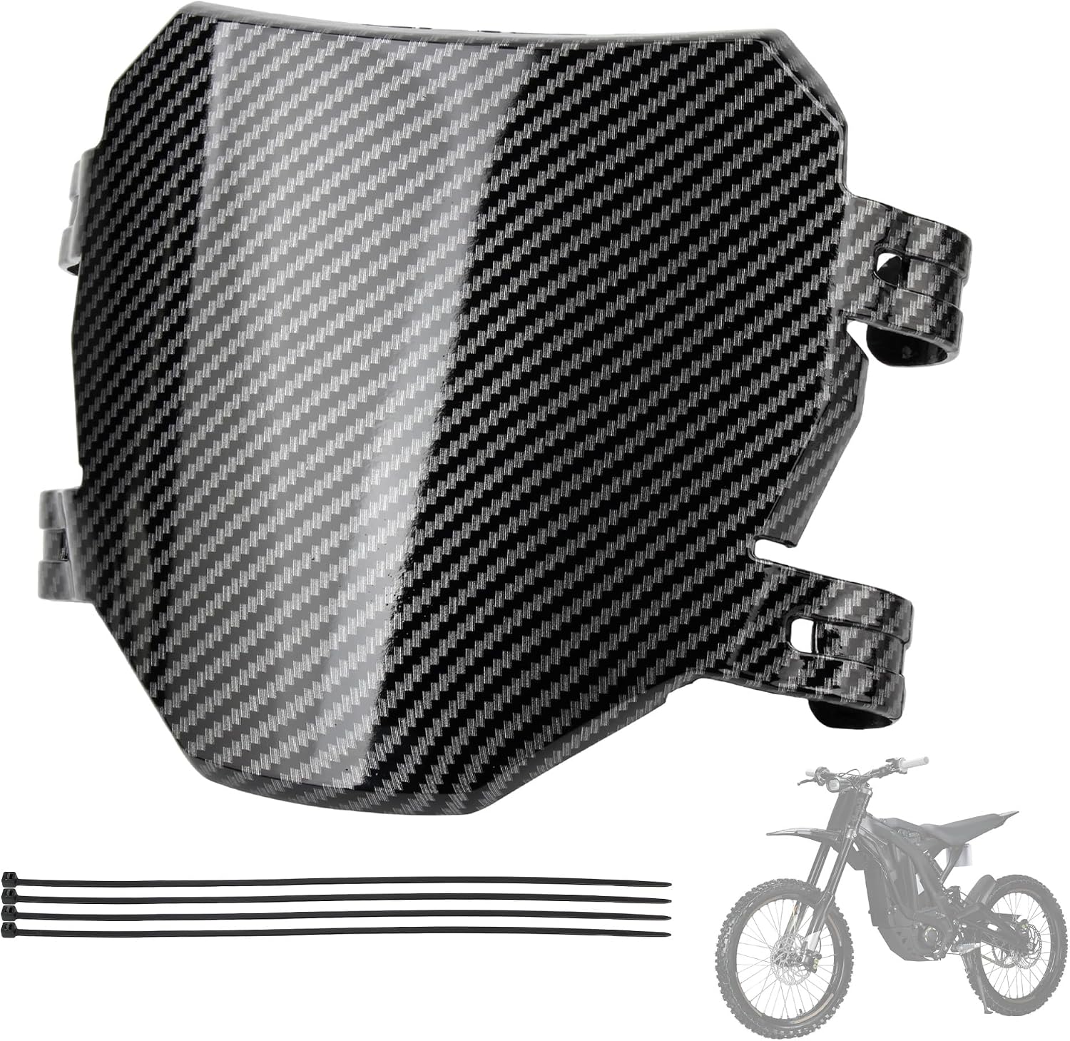 Electric Bike Number Motorcycle Front Number Plate Compatible with Sur Ron LBX Talaria Sting MX3/R MX4 Talaria XXX E Ride Pro SS S SR Imitation Carbon Fiber