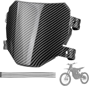 Electric Bike Number Motorcycle Front Number Plate Compatible with Sur Ron LBX Talaria Sting MX3/R MX4 Talaria E Ride Pro SS S SR Imitation Carbon Fiber