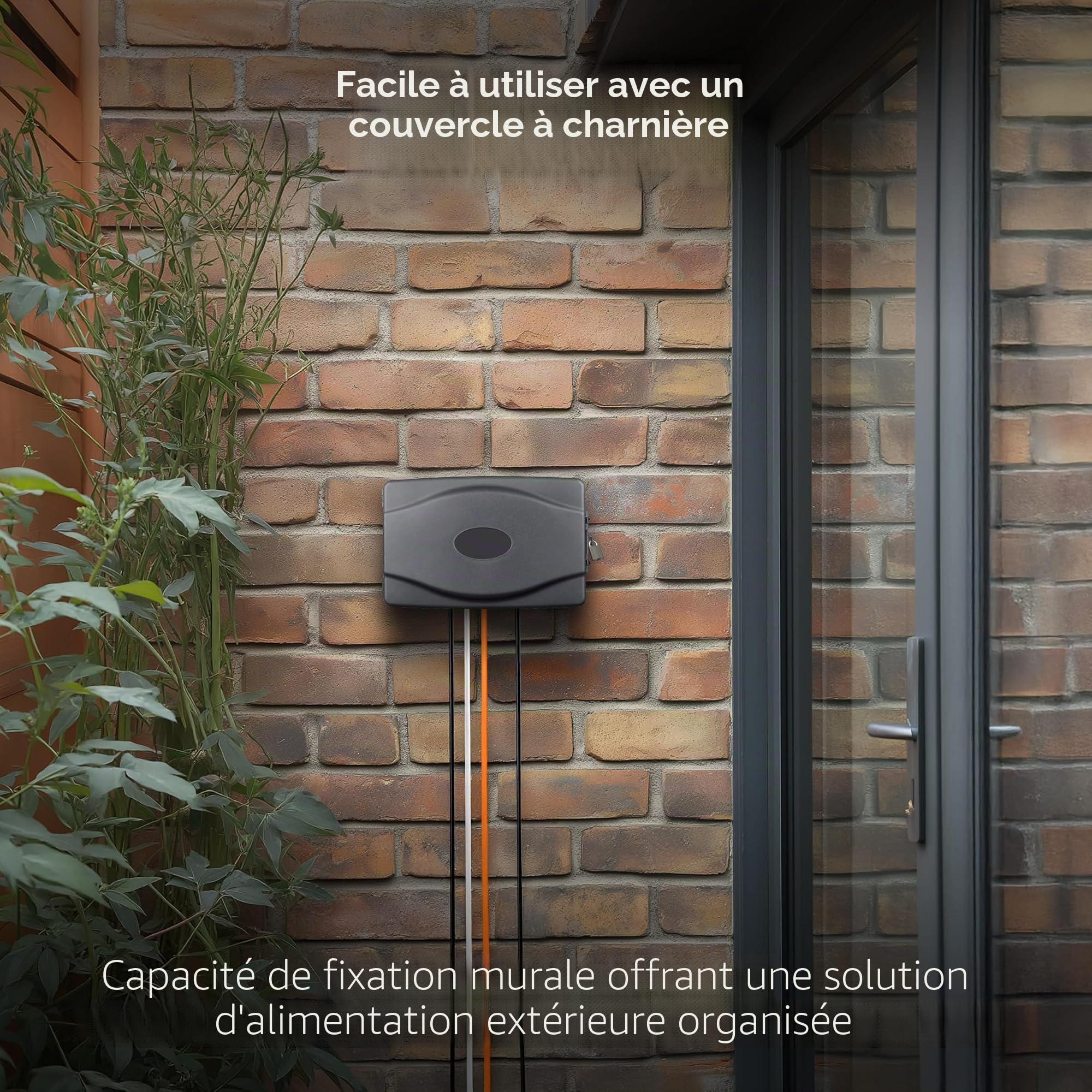 Masterplug WBXBFG10B-MP Boîtier électrique résistant aux intempéries pour extérieur avec rallonge 4 prises de 10 m Gris foncé 351 x 220 x 126,5 mm