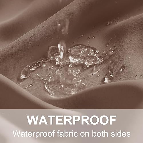 Miniatura 5 de RYB HOME - Cortinas para exteriores impermeables para patio, extralargas, opacas, para área de actividad exterior, cabaña, etc, 100 pulgadas de