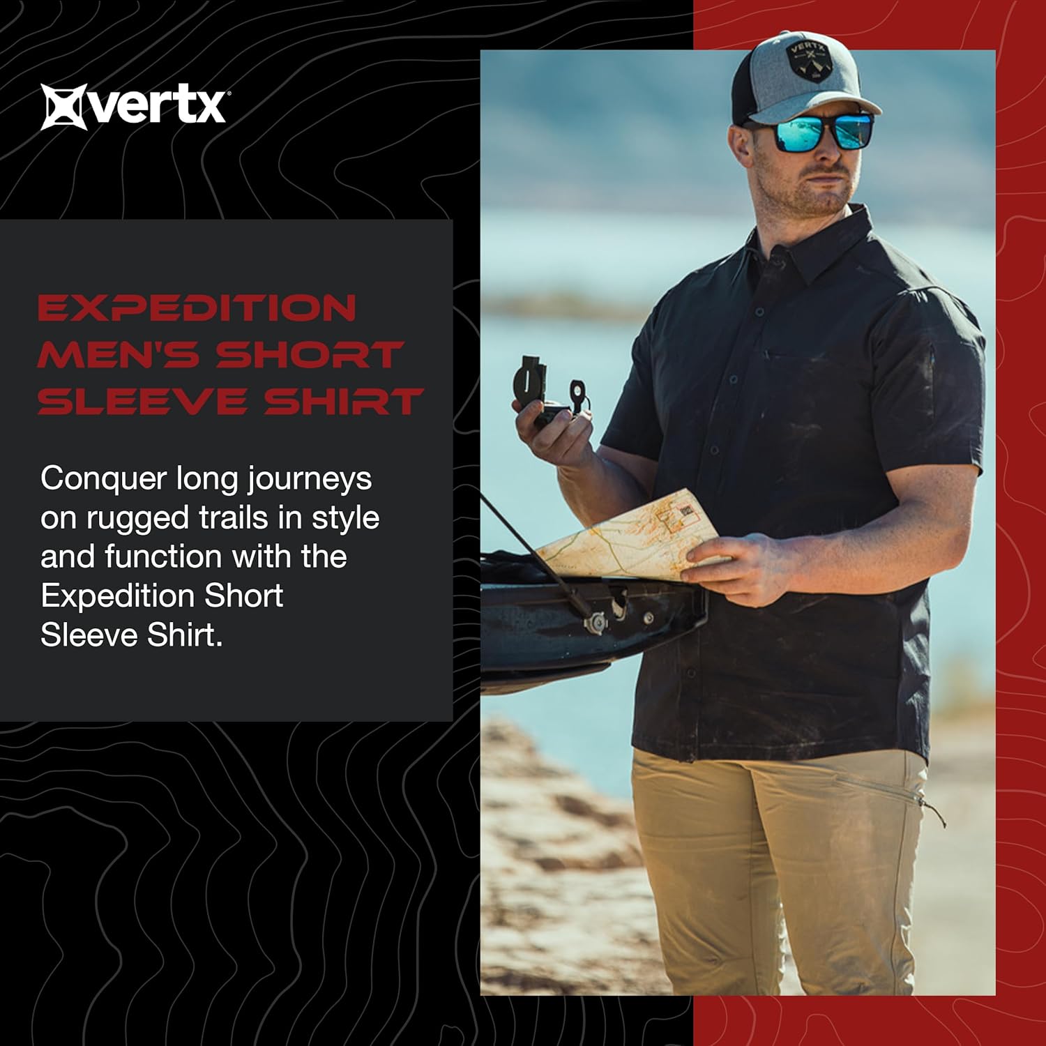 Vertx Expedition Men's Short Sleeve Shirt, Tactical, CCW Compatible, with Sun Protection - Image 2