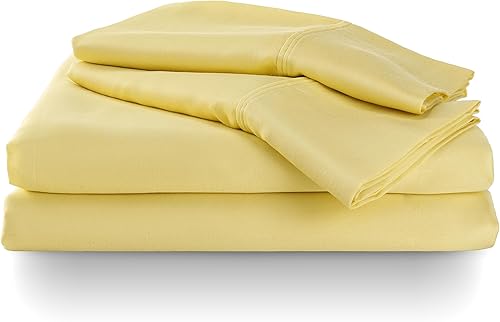 Miniatura 8 de Berkshire Blanket Juego de ropa de cama de tejido percal de 300 hilos, sábanas y fundas de almohada de 100 % algodón, 4 piezas, bolsillo profundo,