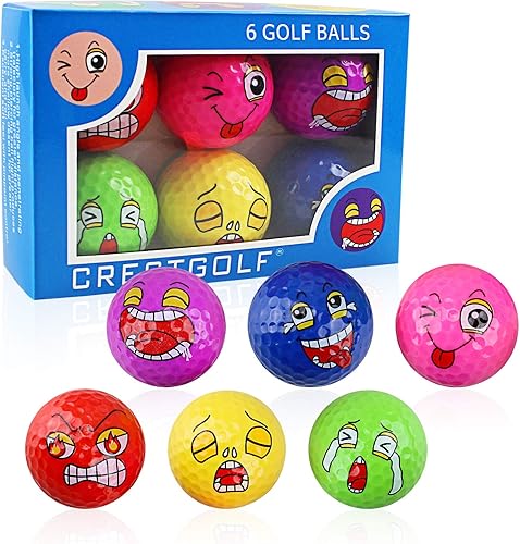 MYKUJA Pelotas de golf divertidas, pelotas de golf de práctica de colores, regalos de golf novedosos para niños, hombres, mujeres y papás, paquete