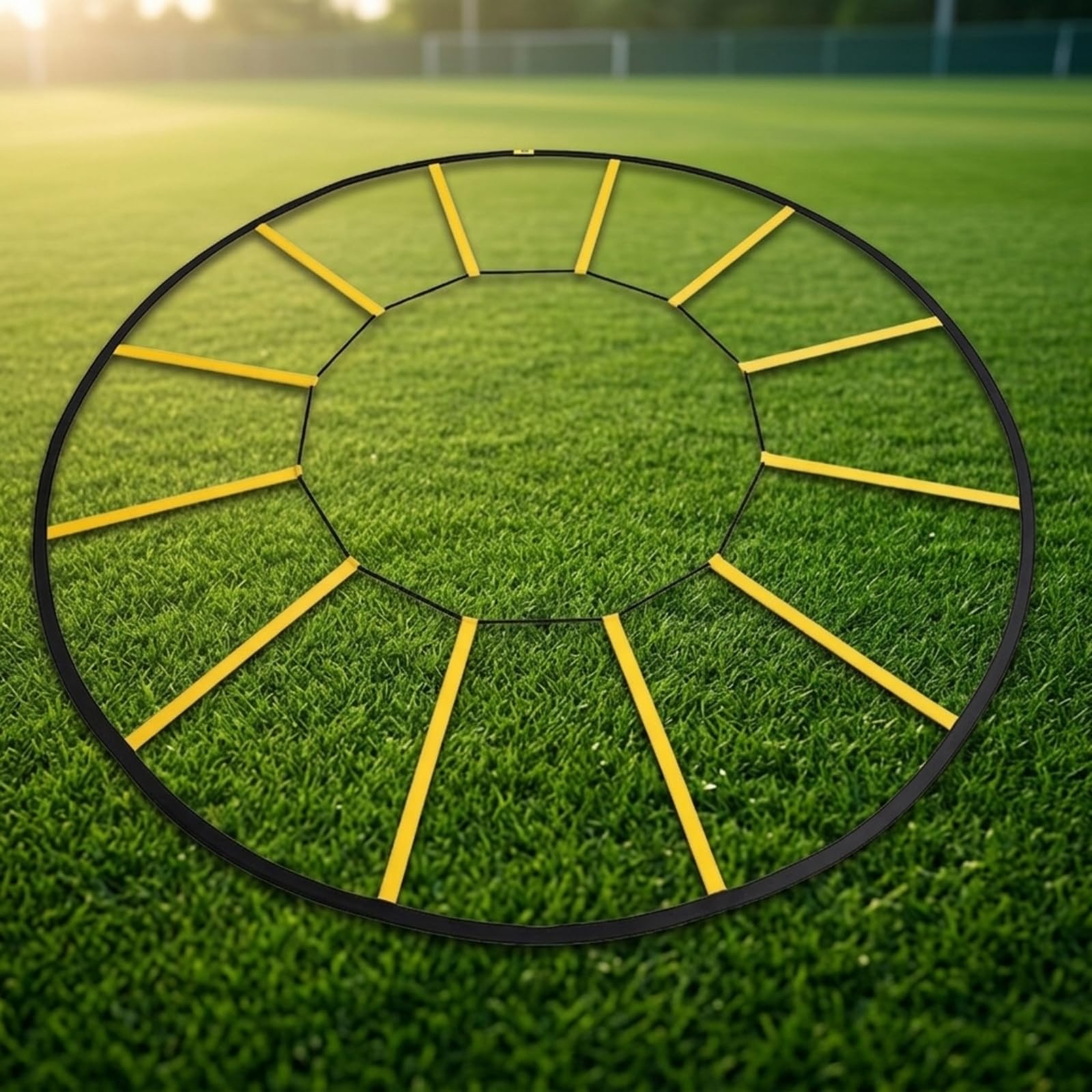 Cerchio di Agilità con 12 Sezioni Velocità di Agilità Pieghevole Attrezzatura da Allenamento per Atleti, Campo Sportivo