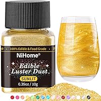 Vista 11 de NiHealth - Polvo comestible con purpurina brillante, polvo metálico, decoración de alimentos, espolvoreado, polvo brillante para bebidas, vino