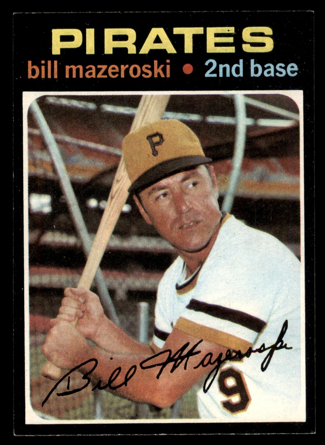 1971 Topps #110 Bill Mazeroski Pittsburgh Pirates (Baseball Card) NM Pirates