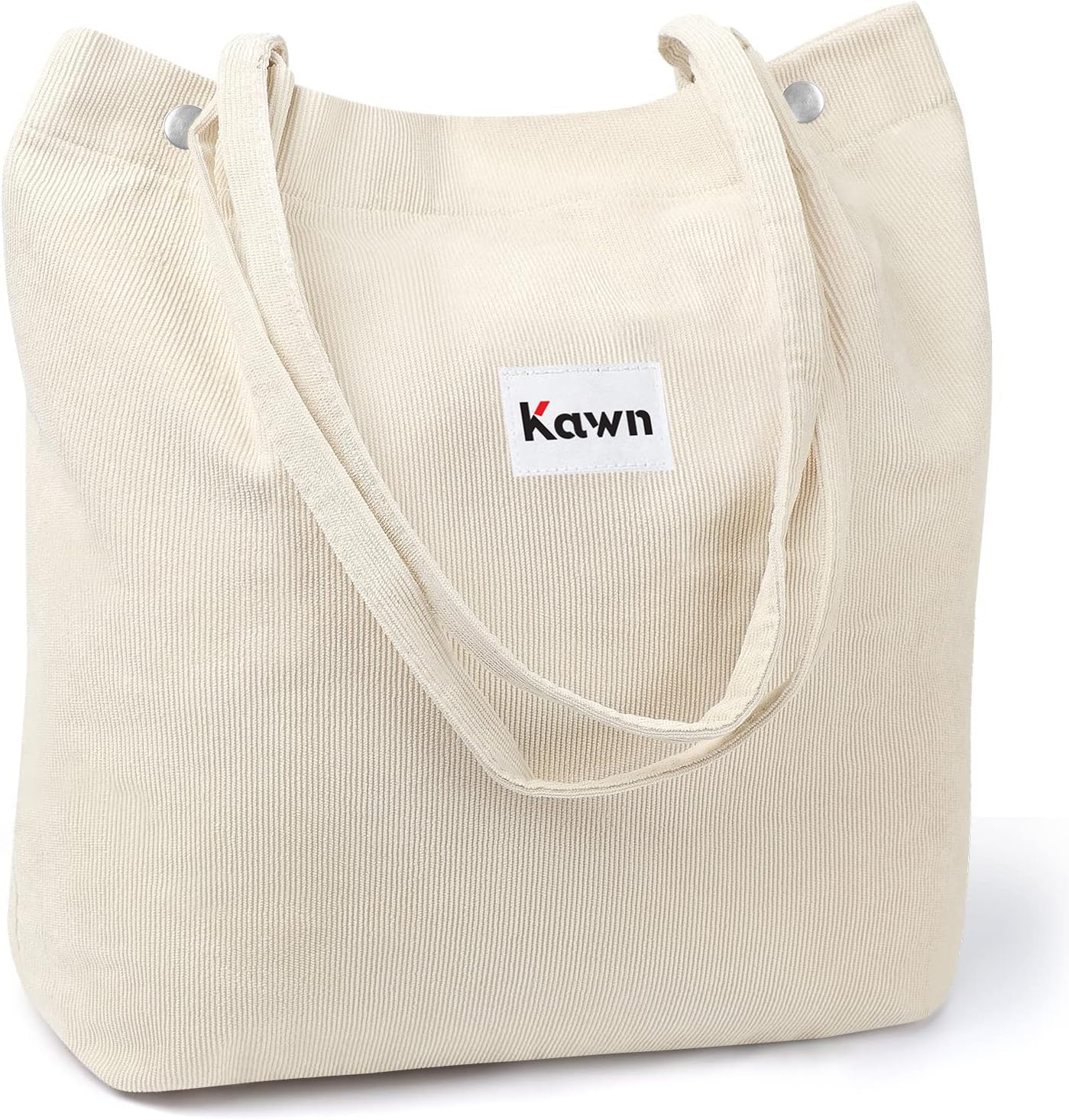 Women Corduroy Tote Bag Canvas Shoulder Purse Reusable Shopping Bag Grocery Bag Large Capacity Washable Handbag Girls Shoulder Bag with Inner Pocket For Daily Use Work Travel