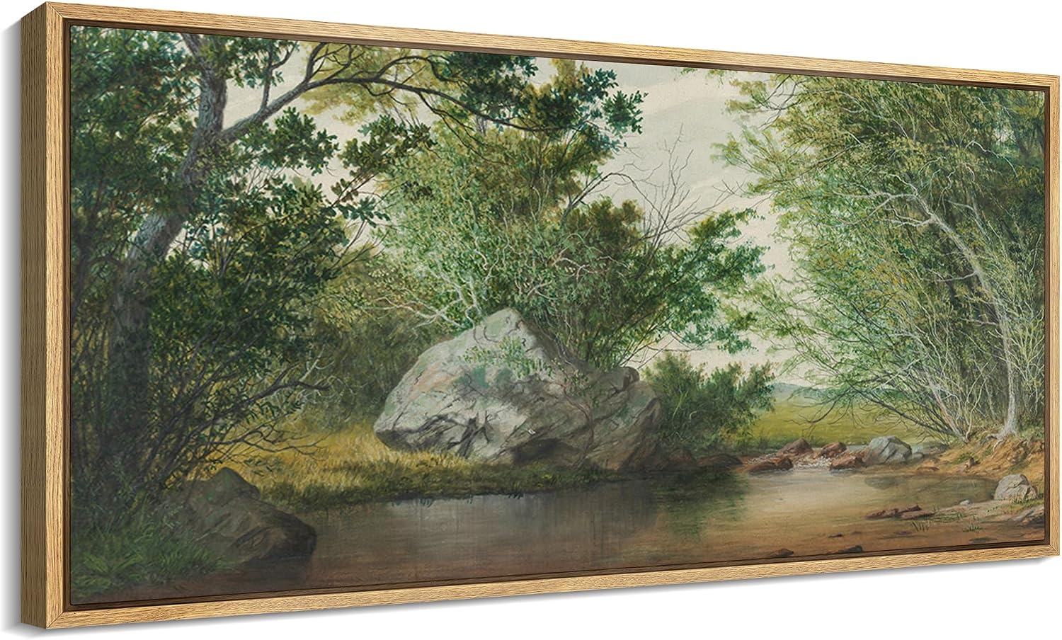 Amazon.com: MUDECOR Extra Large Framed Canvas Print Wall Art Serene ...