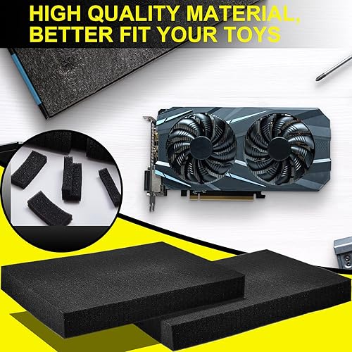 Miniatura 4 de Caja de juego de 2 piezas de inserción de espuma con inserción de espuma, caja de herramientas cortable, caja de herramientas resistente,