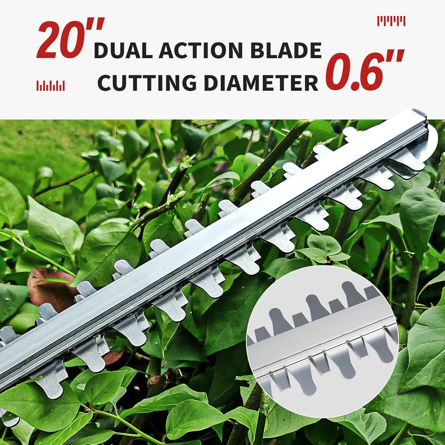 Cordless Hedge Trimmer with Rotatable Handle for Milwaukee M18 Battery, 52cm Brushless Motor Trimmers Battery Powered, Electric Hedge Trimmer Cordless Bush Trimmers for Garden(Battery Not Included)