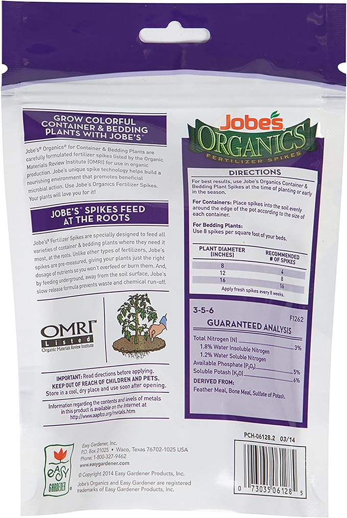 Jobe's Organics Fertilizante en Espigas para Macetas y Jardineras, 50 Unidades miniatura 3
