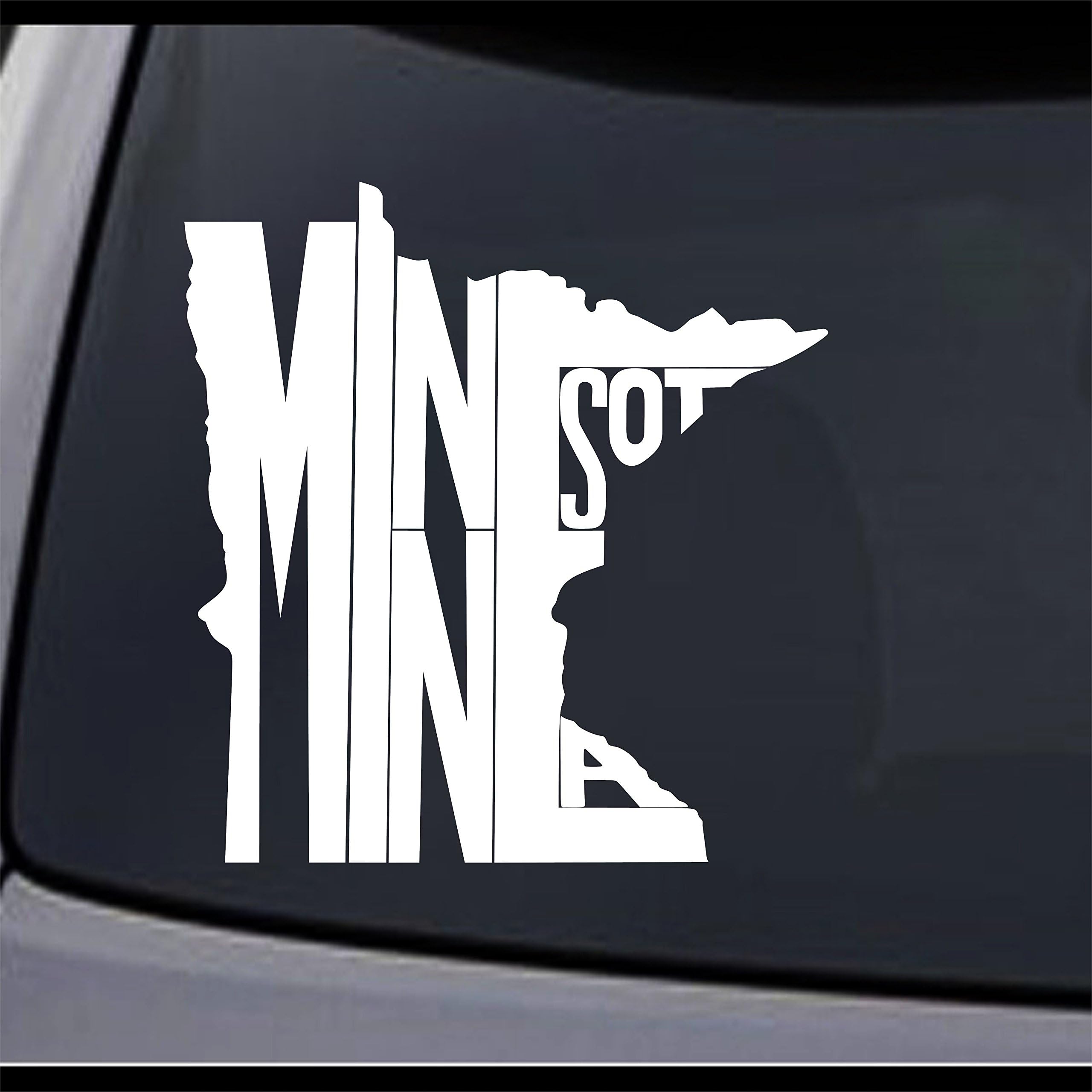 (3X) Minnesota State Map MN Home State Symbol Sign Vinyl Decal Sticker 6" x 5.6"