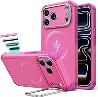 Vista 10 de ESR Funda magnética resistente para iPhone 13 Pro con soporte, protección contra caídas de grado militar de 23 pies, compatible con accesorios