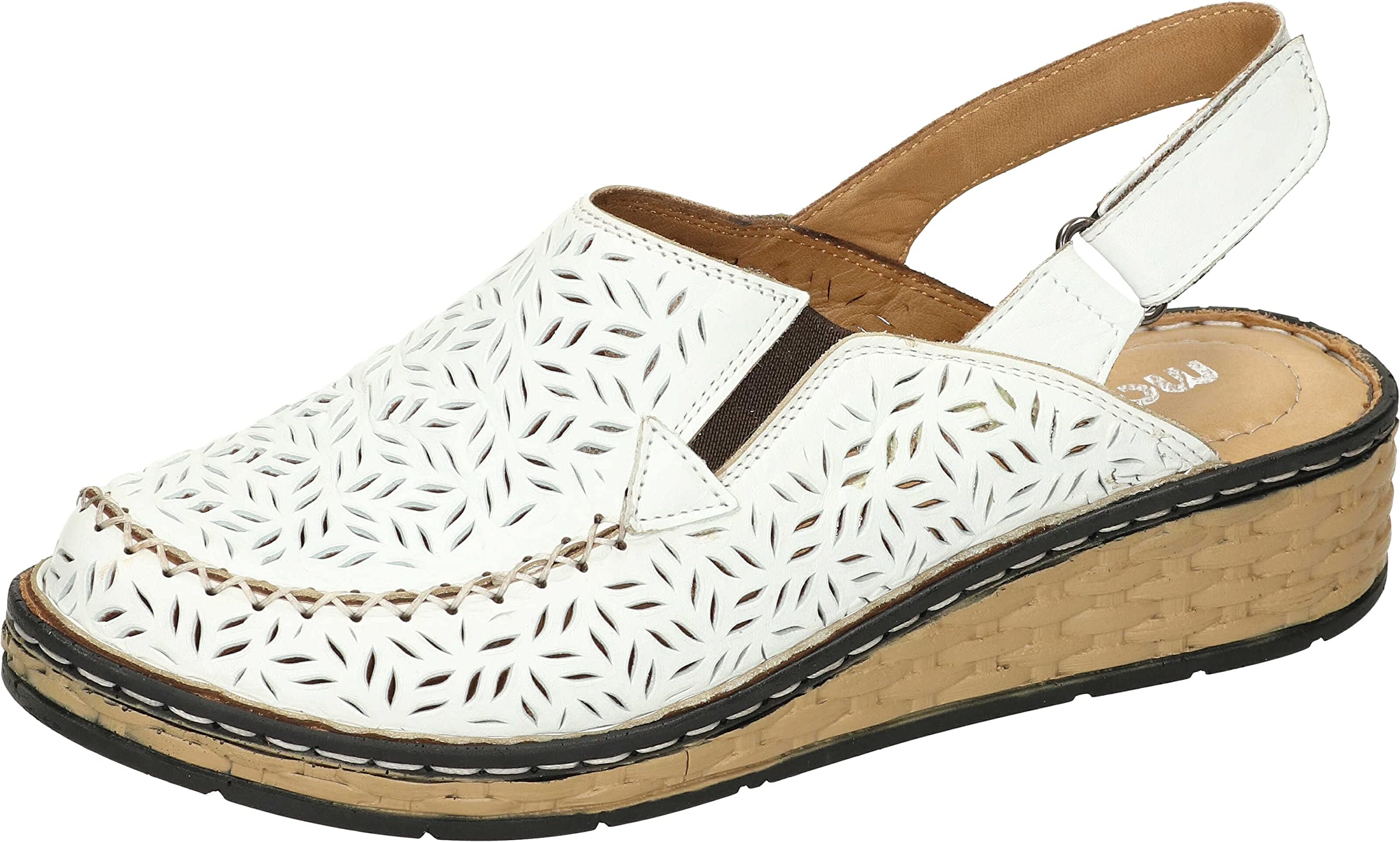 Manitu Women's 820011-03 Loafer, White, 7.5 UK