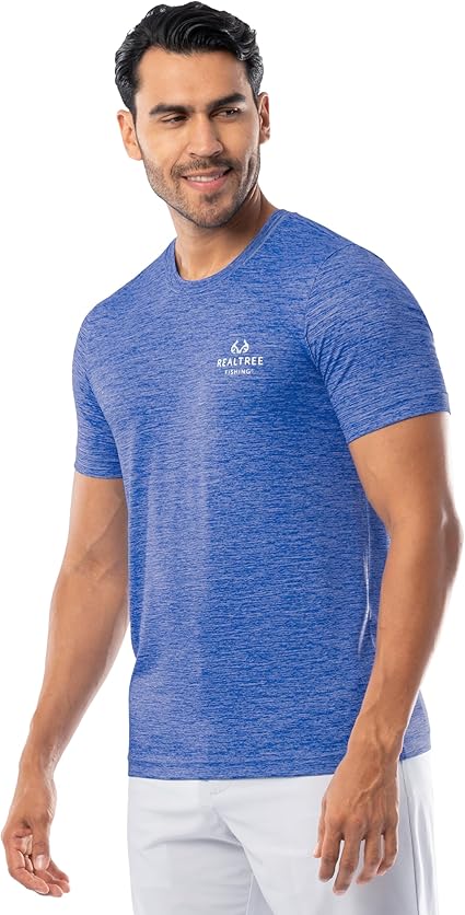 Chemise De Pêche Performance Realtree - Homme - Bleu - Manches Courtes - Neuf