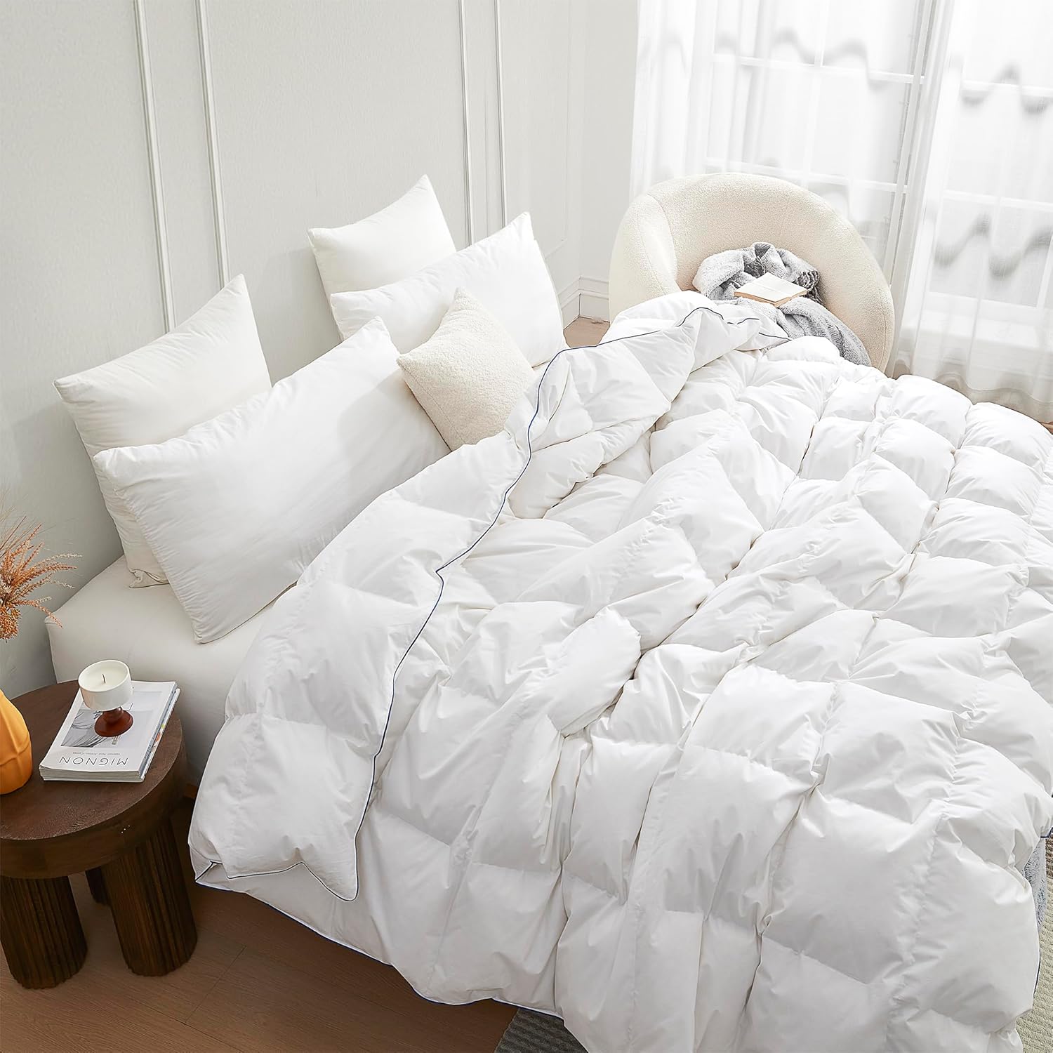 Byourbed HGOOSE - Premium 80% Hungarian White Goose Down Comforter - Oversized King