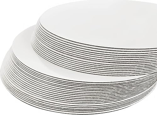 Miniatura 5 de ONEMORE [35 piezas] Tabla redonda para tartas de 12 pulgadas, desechable, base circular para tartas, base redonda revestida de 12 pulgadas, paquete