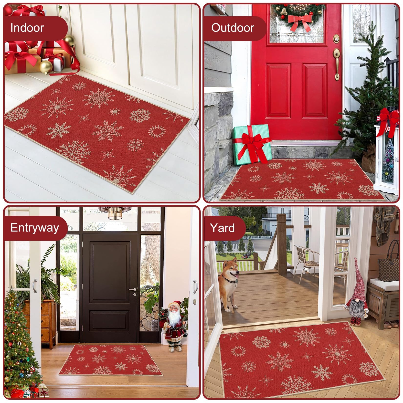 Zstar Felpudo Navideño Decorativo Antideslizante – 40x60cm